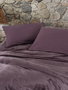 L'essentiel linge de maison Flossy - Plum Juego de funda de edredón doble
